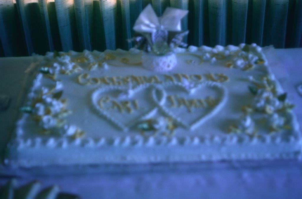 50th Wedding Anniversary, cake, March 1976, roll 197603H10 slide 9