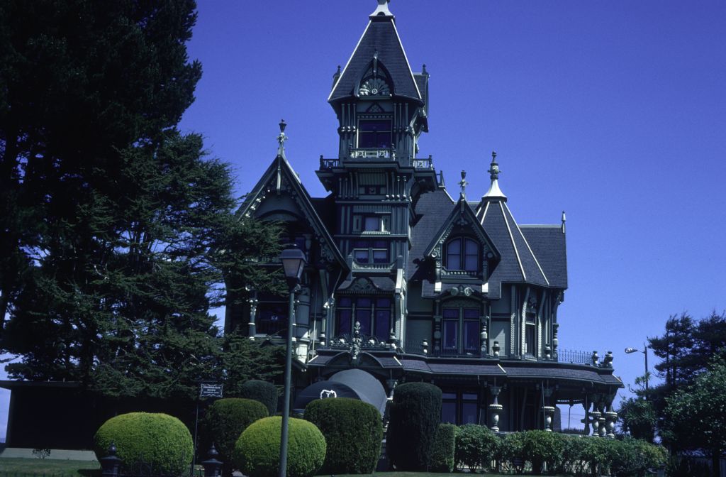 Carson Mansion, Eureka, CA, May 1977, roll 197705H2black48 slide 11